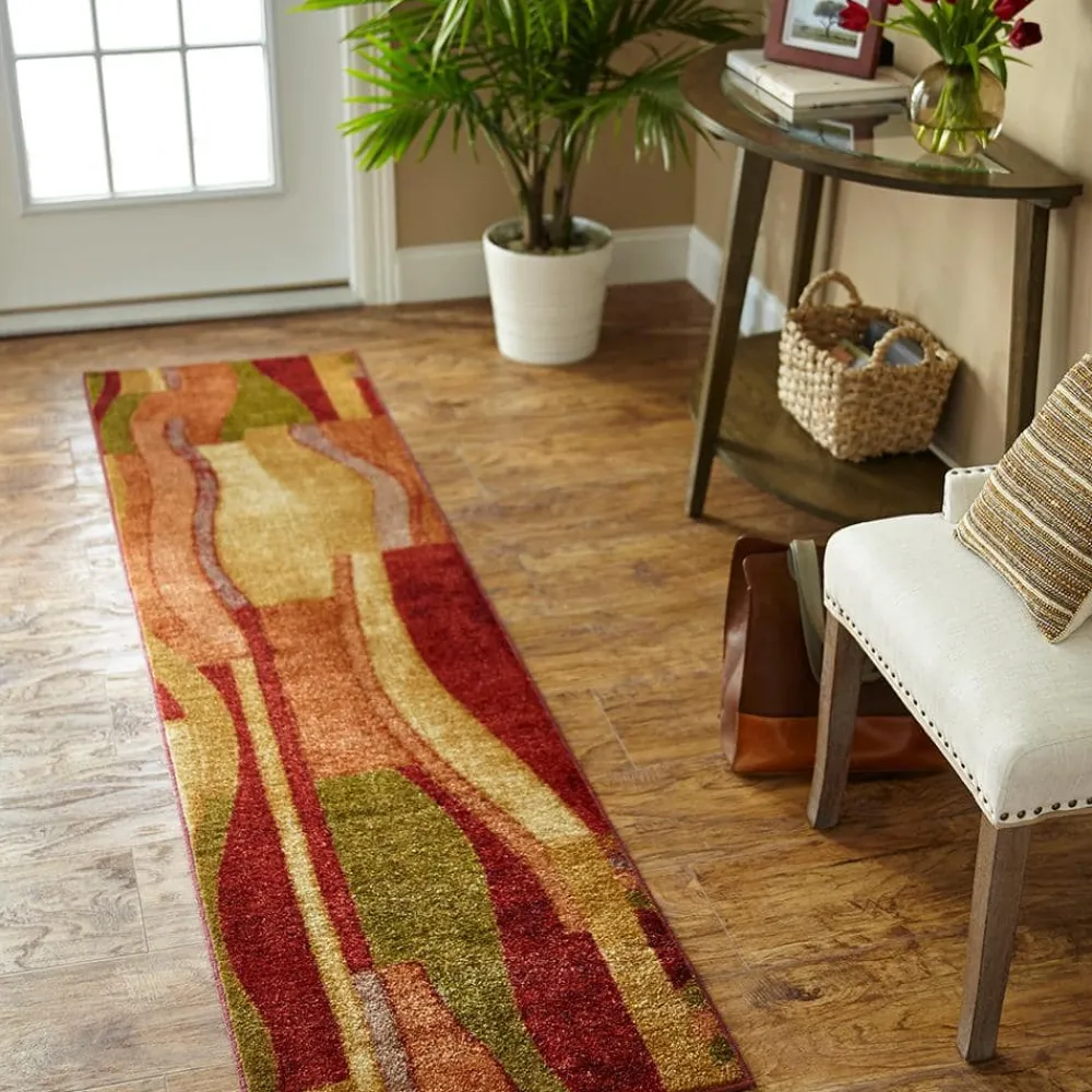 piscasso_wine__ft_x__ft_a_1.webp Piscasso Wine 8 Ft. X 10 Ft. Abstract Area Rug By Mohawk Home | * Store