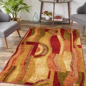 Piscasso Wine 8 Ft. X 10 Ft. Abstract Area Rug By Mohawk Home | * Store