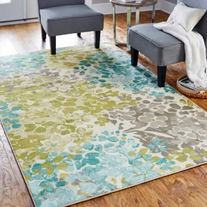 Radiance Aqua 7 Ft. 6 In. X 10 Ft. Floral Area Rug By Mohawk Home | * Shop