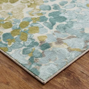Radiance Aqua 4 Ft. X 5 Ft. Machine Washable Floral Area Rug By Mohawk Home | * Discount