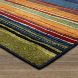 Rainbow Multi 7 Ft. 6 In. X 10 Ft. Striped Area Rug 3-Piece Set By Mohawk Home | * New