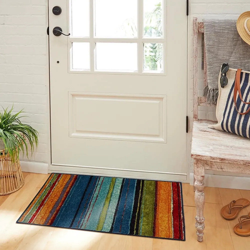 rainbow_multi__ft__in_x___8.webp Rainbow Multi 7 Ft. 6 In. X 10 Ft. Striped Area Rug 3-Piece Set By Mohawk Home | * New