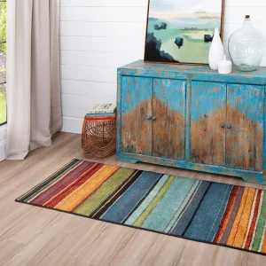 Rainbow Multi 2 Ft. X 8 Ft. Machine Washable Striped Runner Rug By Mohawk Home | * Online