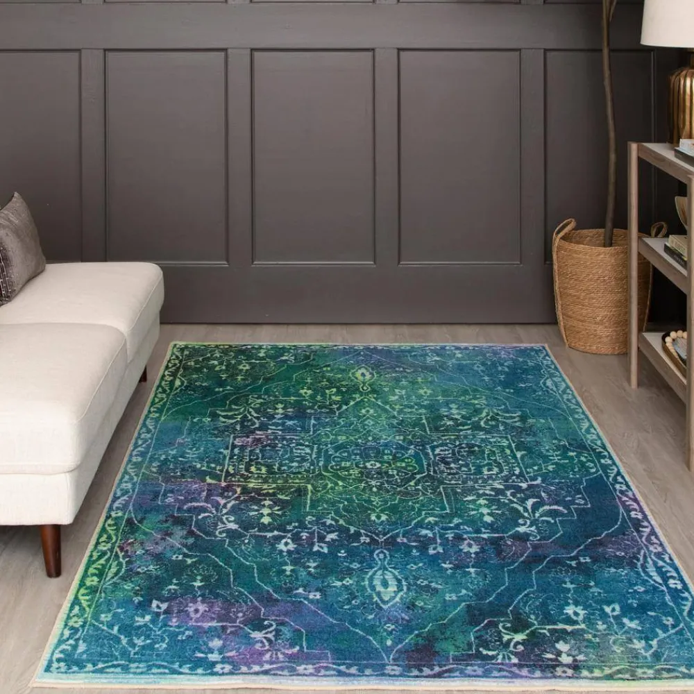 rowland_teal__ft_x__ft_ab_1.webp Rowland Teal 8 Ft. X 10 Ft. Abstract Area Rug By Mohawk Home | * Flash Sale