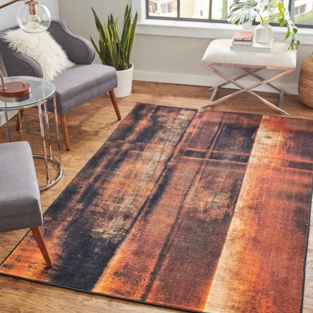 rustburn_brown__ft_x__ft__1.webp Rustburn Brown 8 Ft. X 10 Ft. Abstract Area Rug By Mohawk Home | * Hot
