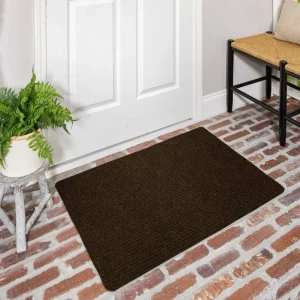 Striped Utility Mat Brown Indoor/Outdoor 36 In. X 48 In. Utility Door Mat By Mohawk Home | * Flash Sale