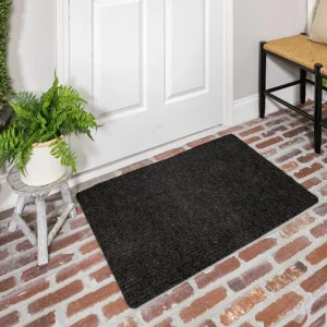 Striped Utility Mat Charcoal Indoor/Outdoor 36 In. X 48 In. Utility Door Mat By Mohawk Home | * Fashion