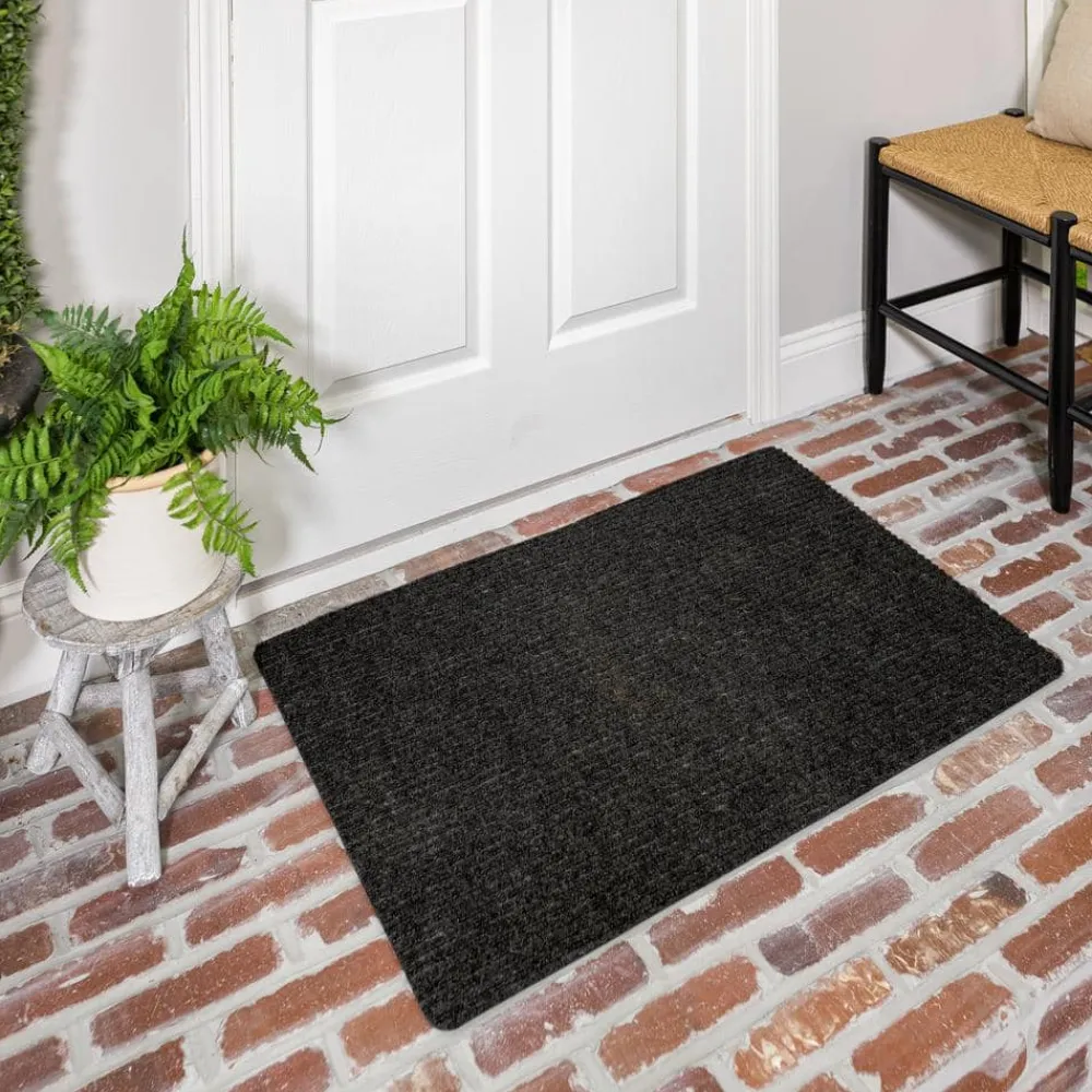 striped_utility_mat_charc_1.webp Striped Utility Mat Charcoal Indoor/Outdoor 24 In. X 36 In. Utility Door Mat By Mohawk Home | * Store
