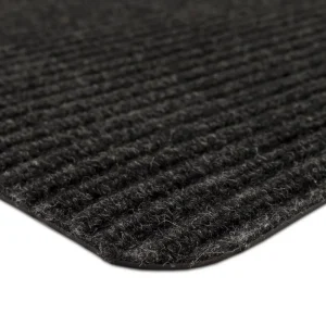 Striped Utility Mat Charcoal Indoor/Outdoor 24 In. X 36 In. Utility Door Mat By Mohawk Home | * Store