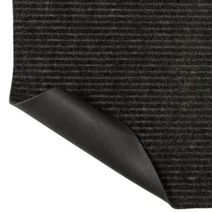 Striped Utility Mat Charcoal Indoor/Outdoor 24 In. X 36 In. Utility Door Mat By Mohawk Home | * Store