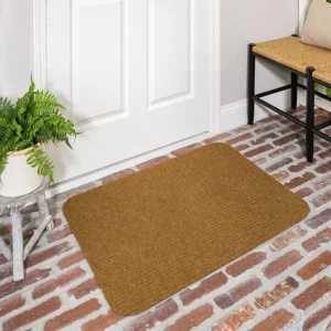 Striped Utility Mat Tan Indoor/Outdoor 24 In. X 72 In. Utility Door Mat By Mohawk Home | * Best Sale