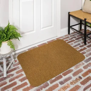 Striped Utility Mat Tan Indoor/Outdoor 36 In. X 48 In. Utility Door Mat By Mohawk Home | * Discount