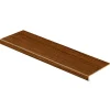 Teak 47 In. L X 12-1/8 In. W X 2-3/16 In. T Vinyl Overlay To Cover Stairs 1-1/8 In. To 1-3/4 In. Thick By Cap A Tread | * Cheap