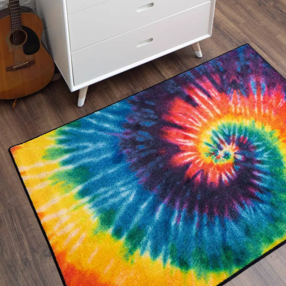 tie_dye_swirl_rainbow__ft_10.webp Tie Dye Swirl Rainbow 8 Ft. X 10 Ft. Contemporary Area Rug By Mohawk Home | * Flash Sale