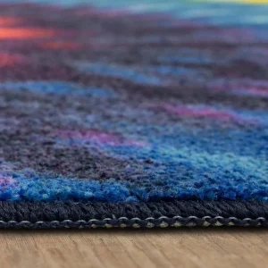 Tie Dye Swirl Rainbow 8 Ft. X 10 Ft. Contemporary Area Rug By Mohawk Home | * Flash Sale