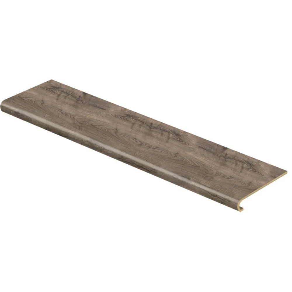 Vintage Pewter Oak 94 In. Length X 12-1/8 In. Wide X 1-11/16 In. Thick Laminate To Cover Stairs 1 In. Thick By Cap A Tread | * Online