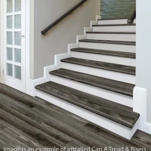 Vintage Pewter Oak 47 In. Length X 12-1/8 In. Wide X 1-11/16 In. Thick Laminate To Cover Stairs 1 In. Thick By Cap A Tread | * Sale