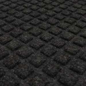 Waffle Grid Impression Onyx 24 In. X 36 In. Recycled Rubber Indoor/Outdoor Door Mat By Mohawk Home | * Flash Sale