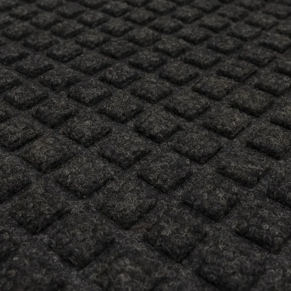 waffle_grid_impression_on_4-1.webp Waffle Grid Impression Onyx 24 In. X 36 In. Recycled Rubber Indoor/Outdoor Door Mat By Mohawk Home | * Flash Sale