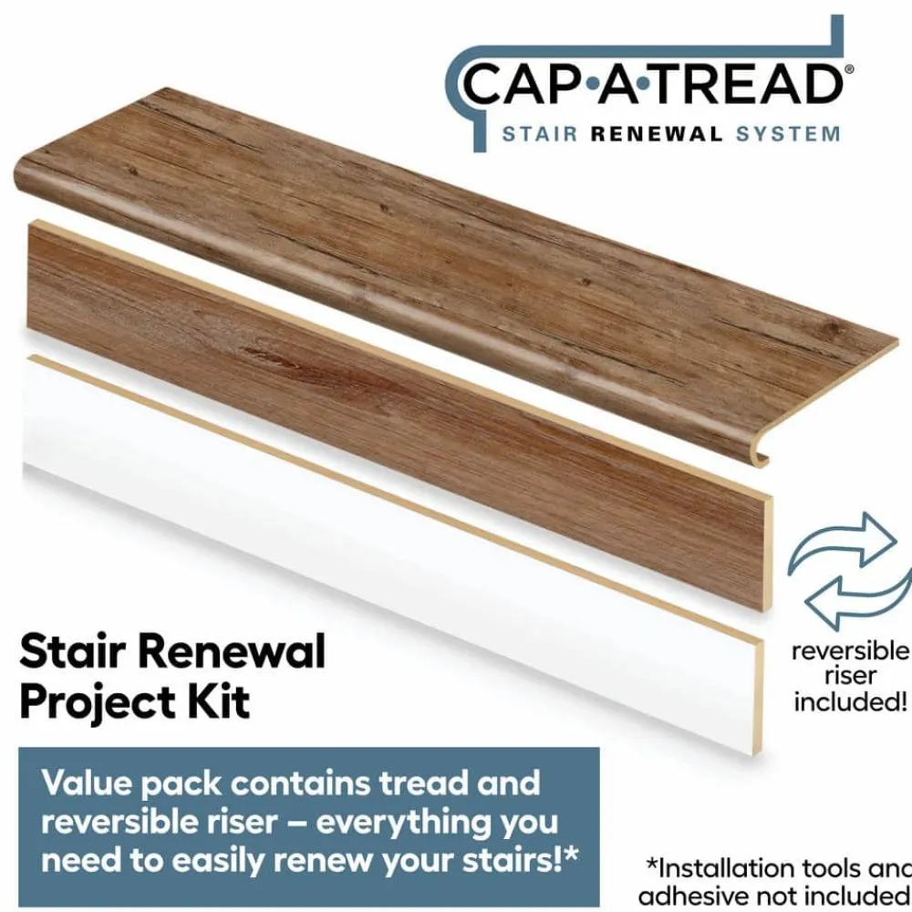 walton_oak_stair_tread_an_1.webp Walton Oak Stair Tread And Reversible Riser Kit 47 In. L X 12-1/8 In. W X 1-11/16 In. T To Cover Stairs 1 In. Thick By Cap A Tread | * Hot