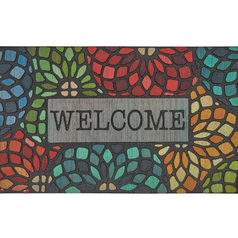welcome_stained_glass_flo_0.webp Welcome Stained Glass Floret 18 In. X 30 In. Doorscapes Mat By Mohawk Home | * Discount