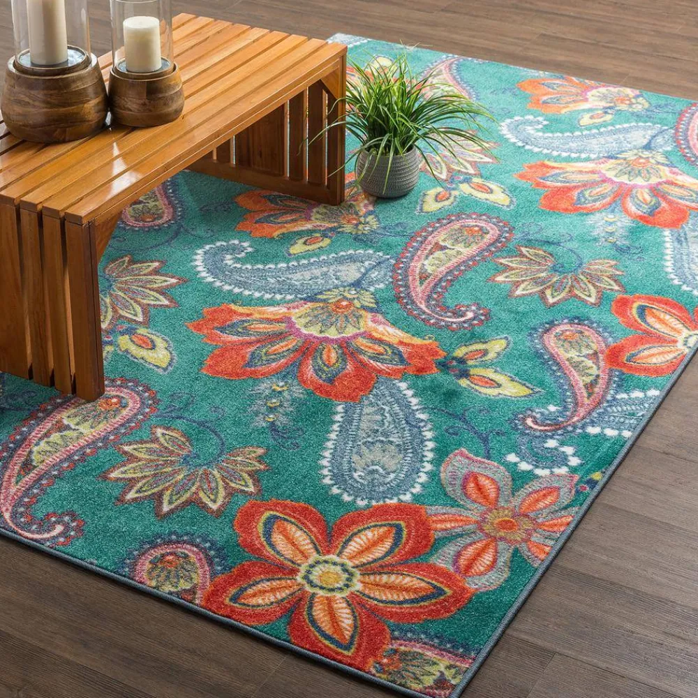 whinston_teal__ft_x__ft_p_1.webp Whinston Teal 6 Ft. X 9 Ft. Paisley Area Rug By Mohawk Home | * Shop